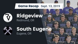 Recap: Ridgeview  vs. South Eugene  2019