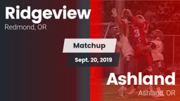 Matchup: Ridgeview High vs. Ashland  2019