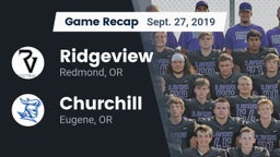 Recap: Ridgeview  vs. Churchill  2019
