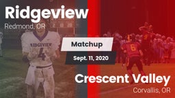 Matchup: Ridgeview High vs. Crescent Valley  2020