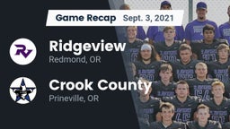 Recap: Ridgeview  vs. Crook County  2021
