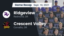 Recap: Ridgeview  vs. Crescent Valley  2021