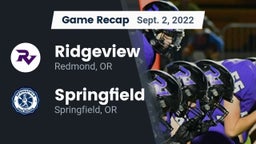 Recap: Ridgeview  vs. Springfield  2022
