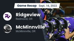 Recap: Ridgeview  vs. McMinnville  2022