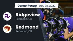 Recap: Ridgeview  vs. Redmond  2022