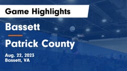 Bassett  vs Patrick County  Game Highlights - Aug. 22, 2023