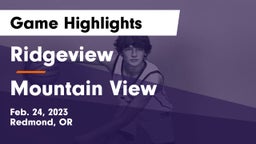 Ridgeview  vs Mountain View  Game Highlights - Feb. 24, 2023