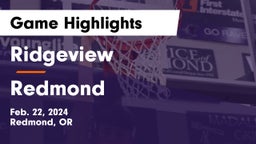 Ridgeview  vs Redmond  Game Highlights - Feb. 22, 2024