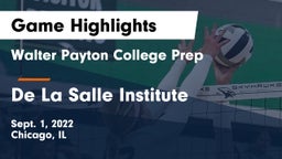 Walter Payton College Prep vs De La Salle Institute Game Highlights - Sept. 1, 2022