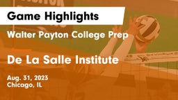 Walter Payton College Prep vs De La Salle Institute Game Highlights - Aug. 31, 2023