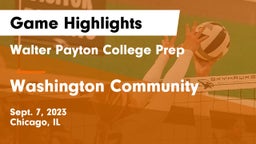 Walter Payton College Prep vs Washington Community  Game Highlights - Sept. 7, 2023