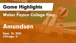 Walter Payton College Prep vs Amundsen  Game Highlights - Sept. 18, 2023