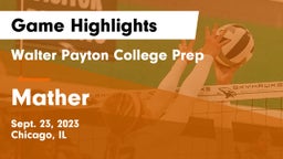 Walter Payton College Prep vs Mather Game Highlights - Sept. 23, 2023