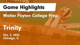 Walter Payton College Prep vs Trinity Game Highlights - Oct. 2, 2023
