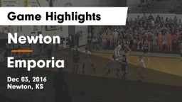 Newton  vs Emporia  Game Highlights - Dec 03, 2016