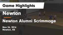 Newton  vs Newton Alumni Scrimmage Game Highlights - Nov 26, 2016