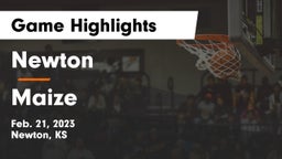 Newton  vs Maize  Game Highlights - Feb. 21, 2023