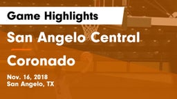 San Angelo Central  vs Coronado  Game Highlights - Nov. 16, 2018