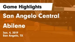 San Angelo Central  vs Abilene  Game Highlights - Jan. 4, 2019