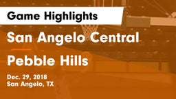 San Angelo Central  vs Pebble Hills  Game Highlights - Dec. 29, 2018