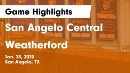 San Angelo Central  vs Weatherford  Game Highlights - Jan. 28, 2020