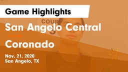 San Angelo Central  vs Coronado  Game Highlights - Nov. 21, 2020