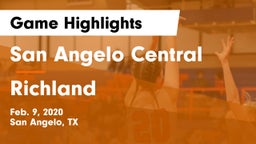 San Angelo Central  vs Richland  Game Highlights - Feb. 9, 2020
