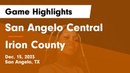 San Angelo Central  vs Irion County  Game Highlights - Dec. 15, 2023