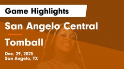San Angelo Central  vs Tomball  Game Highlights - Dec. 29, 2023