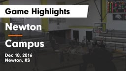 Newton  vs Campus  Game Highlights - Dec 10, 2016
