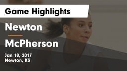 Newton  vs McPherson  Game Highlights - Jan 18, 2017