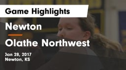 Newton  vs Olathe Northwest  Game Highlights - Jan 28, 2017