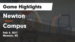 Newton  vs Campus  Game Highlights - Feb 4, 2017