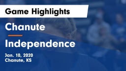 Chanute  vs Independence  Game Highlights - Jan. 10, 2020