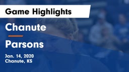 Chanute  vs Parsons  Game Highlights - Jan. 14, 2020