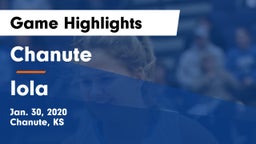 Chanute  vs Iola  Game Highlights - Jan. 30, 2020