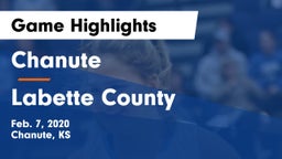 Chanute  vs Labette County  Game Highlights - Feb. 7, 2020