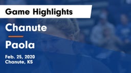 Chanute  vs Paola  Game Highlights - Feb. 25, 2020