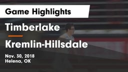 Timberlake  vs Kremlin-Hillsdale  Game Highlights - Nov. 30, 2018
