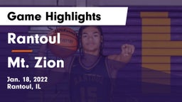 Rantoul  vs Mt. Zion Game Highlights - Jan. 18, 2022