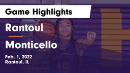 Rantoul  vs Monticello  Game Highlights - Feb. 1, 2022