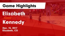 Elizabeth  vs Kennedy  Game Highlights - Dec. 15, 2017