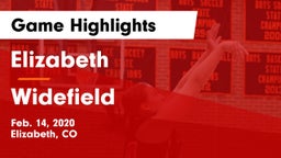 Elizabeth  vs Widefield  Game Highlights - Feb. 14, 2020