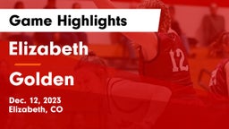 Elizabeth  vs Golden  Game Highlights - Dec. 12, 2023
