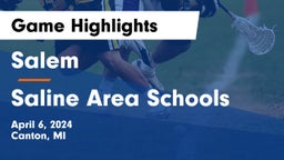 Salem  vs Saline Area Schools Game Highlights - April 6, 2024