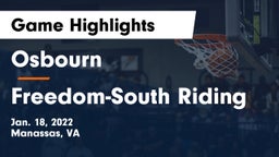 Osbourn  vs Freedom-South Riding Game Highlights - Jan. 18, 2022