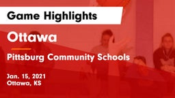 Ottawa  vs Pittsburg Community Schools Game Highlights - Jan. 15, 2021