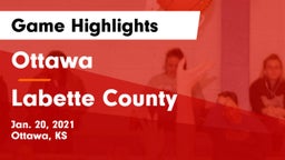 Ottawa  vs Labette County  Game Highlights - Jan. 20, 2021