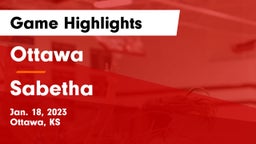 Ottawa  vs Sabetha  Game Highlights - Jan. 18, 2023