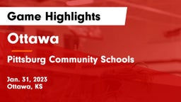 Ottawa  vs Pittsburg Community Schools Game Highlights - Jan. 31, 2023
